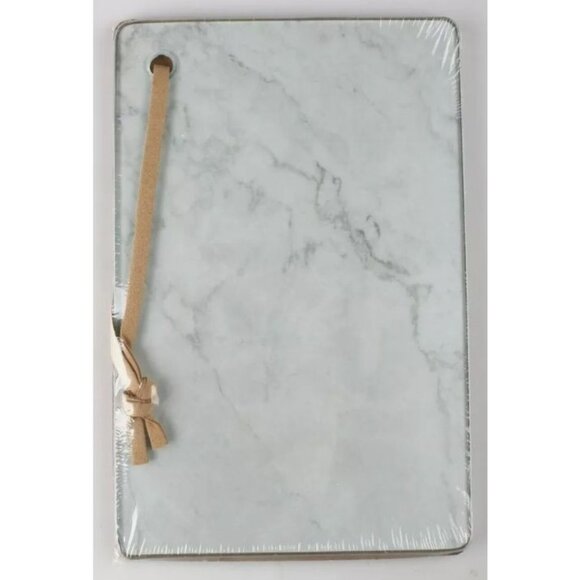 Marble Cutting Board With Leather Strap 9"x6" Stylish & Durable Kitchen Tool - Picture 1 of 1